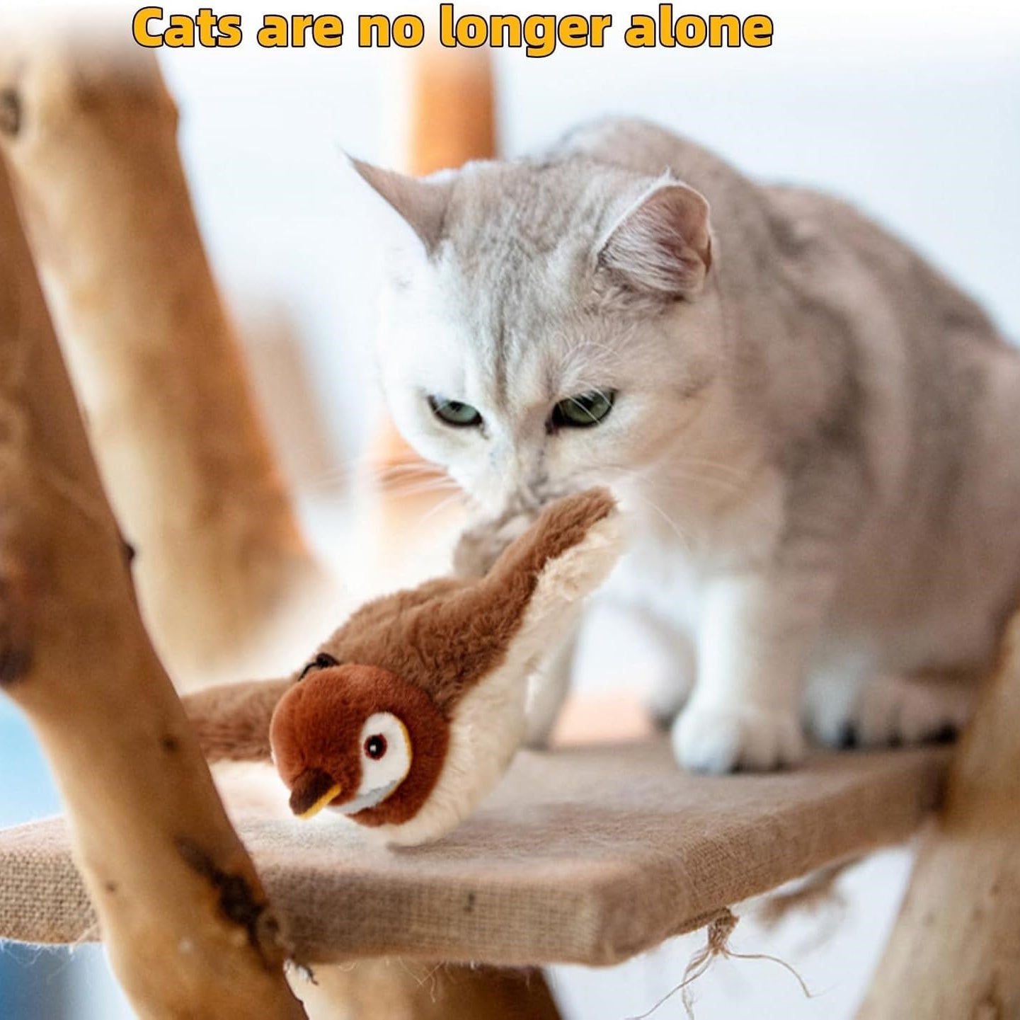 Realistic Flapping Bird Toy Cats Love to Chase and Pounce