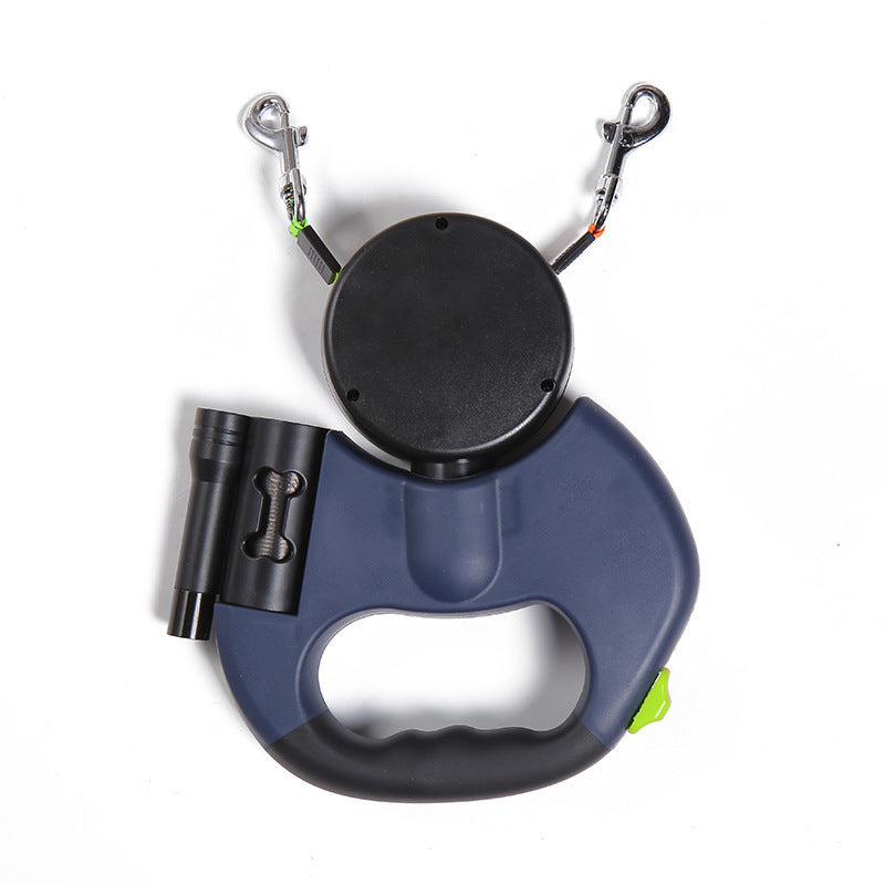 Built In Light Tangle Free Dual Dog Walking Leash