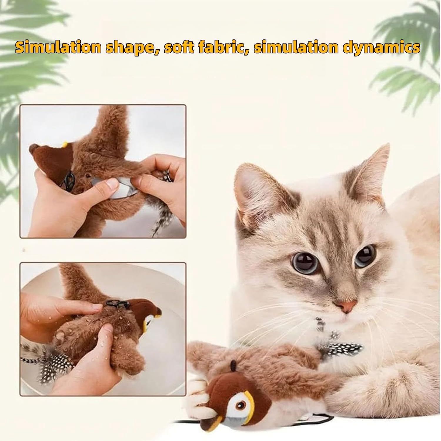 Realistic Flapping Bird Toy Cats Love to Chase and Pounce