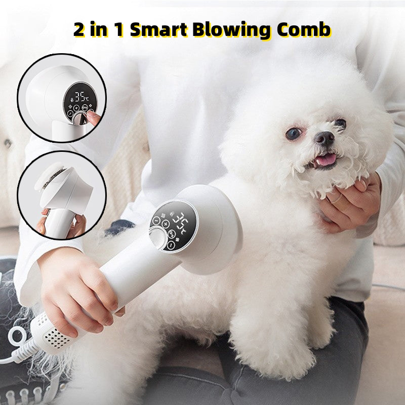 Smart Pet Dryer Brush For Easy Home Grooming