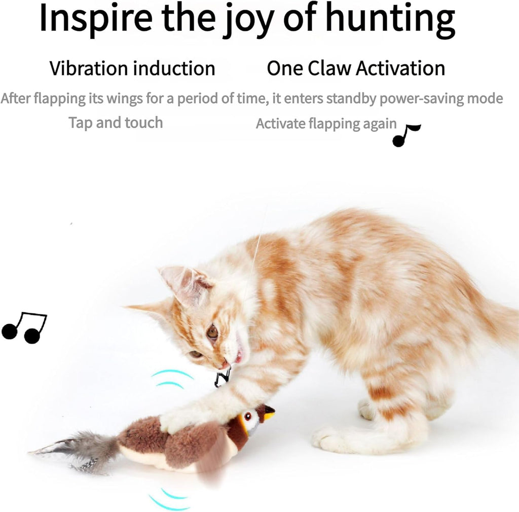 Realistic Flapping Bird Toy Cats Love to Chase and Pounce